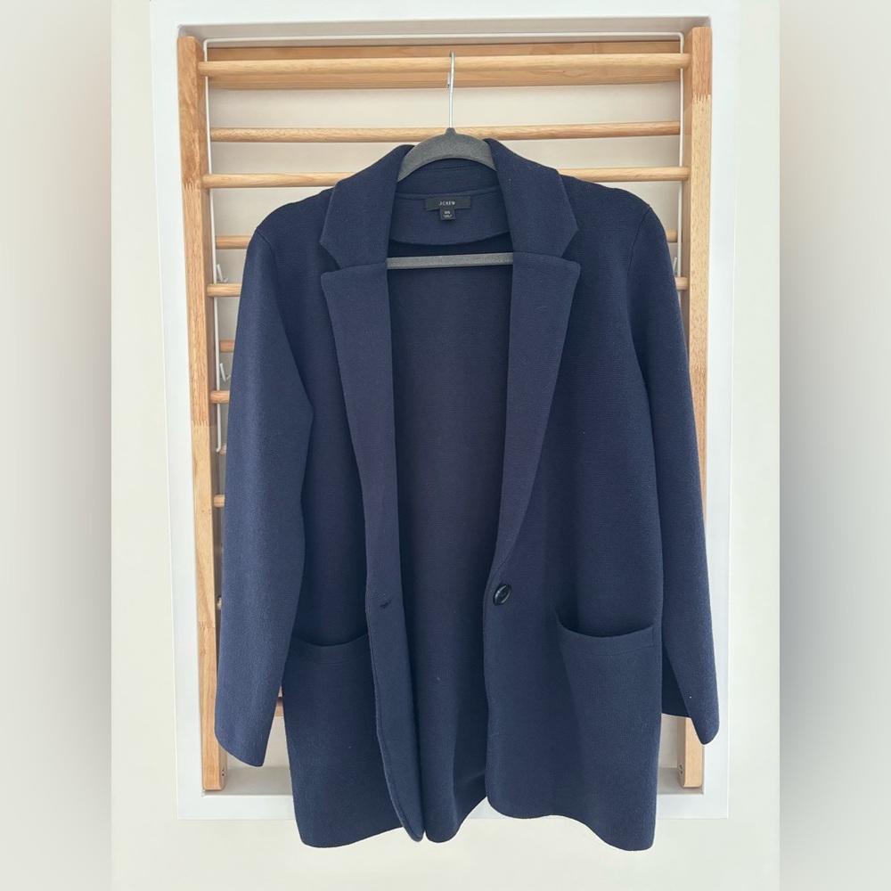 J.Crew Cecile relaxed sweater blazer. Navy. Size XS